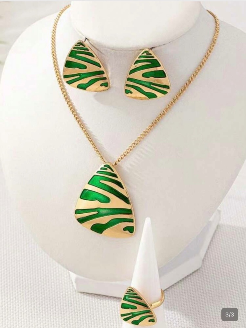 Jewelry Set, Fashionable Necklace, Earrings, Ring, New